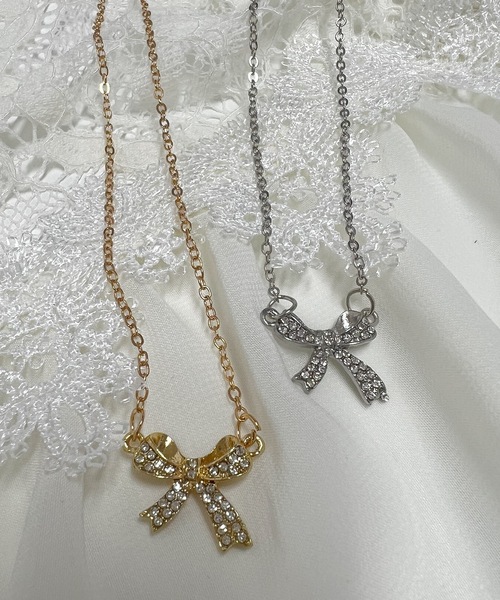 DiamondHearts（ダイヤモンドハーツ）の「リボンネックレス（ネックレス・レディース・シルバー/ゴールド・FREE）」の10枚目の写真