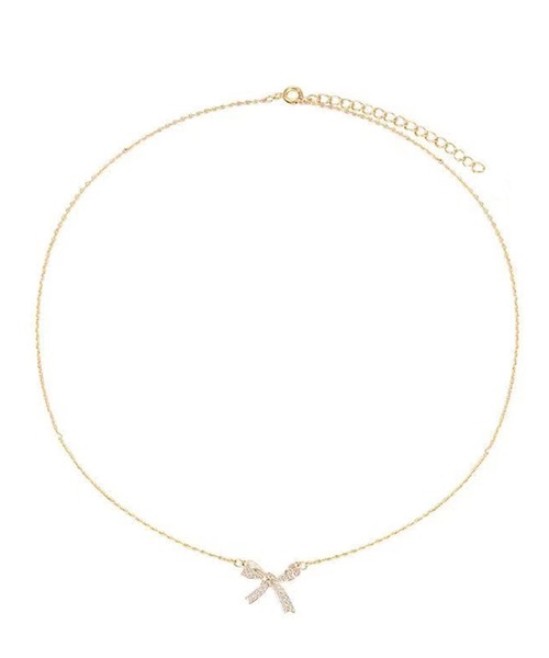 DiamondHearts（ダイヤモンドハーツ）の「リボンネックレス（ネックレス・レディース・シルバー/ゴールド・FREE）」の12枚目の写真