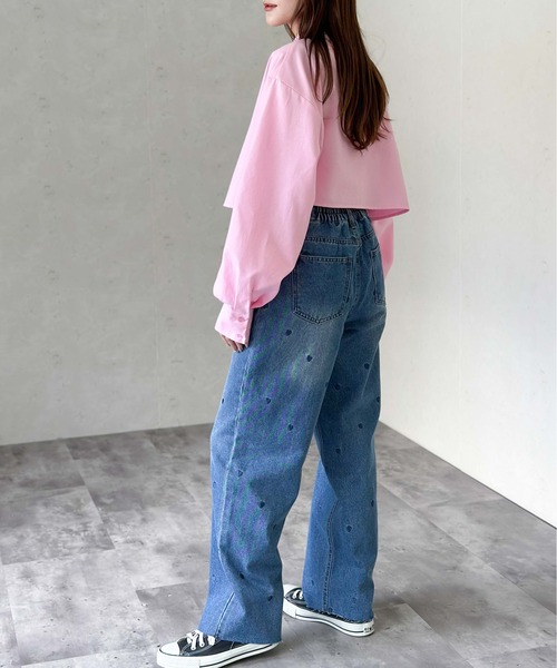 Per sist ence（パーシエンス）の「ネクタイ付ブロードクロップドシャツ（シャツ/ブラウス・レディース・ブルー/グレー/オフホワイト/ピンク/ブラック・FREE）」の13枚目の写真