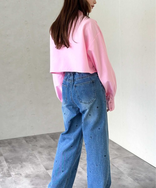 Per sist ence（パーシエンス）の「ネクタイ付ブロードクロップドシャツ（シャツ/ブラウス・レディース・ブルー/グレー/オフホワイト/ピンク/ブラック・FREE）」の16枚目の写真