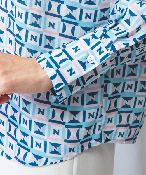 NARACAMICIE(ナラカミーチェ)の「【NARACAMICIE】N柄ジョーゼットアシメボウタイブラウス(シャツ/ブラウス・レディース・ピンク/ブラウン・M/S/L)」の8枚目の写真