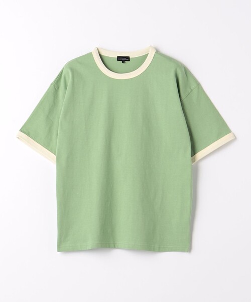 green label relaxing（グリーンレーベルリラクシング）の「TJ 天竺 リンガー Tシャツ 140cm-160cm（Tシャツ/カットソー・キッズ・オフホワイト/ライム/ダークグレー/オレンジ・150cm/160cm/140cm）」の3枚目の写真