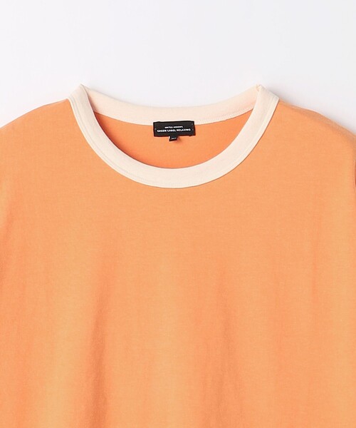 green label relaxing（グリーンレーベルリラクシング）の「TJ 天竺 リンガー Tシャツ 140cm-160cm（Tシャツ/カットソー・キッズ・オフホワイト/ライム/ダークグレー/オレンジ・150cm/160cm/140cm）」の8枚目の写真