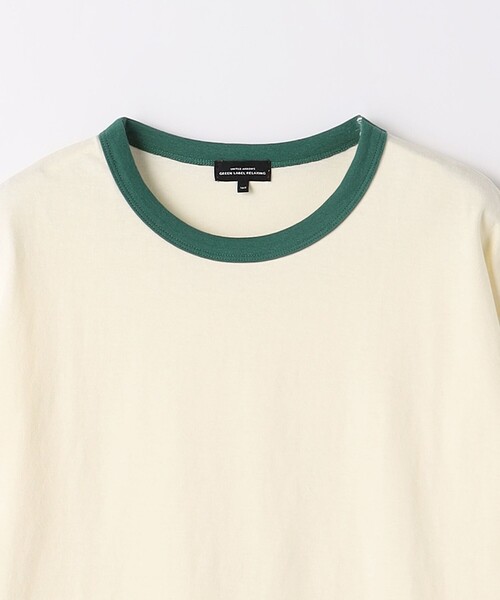 green label relaxing（グリーンレーベルリラクシング）の「TJ 天竺 リンガー Tシャツ 140cm-160cm（Tシャツ/カットソー・キッズ・オフホワイト/ライム/ダークグレー/オレンジ・150cm/160cm/140cm）」の13枚目の写真