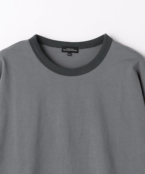 green label relaxing（グリーンレーベルリラクシング）の「TJ 天竺 リンガー Tシャツ 140cm-160cm（Tシャツ/カットソー・キッズ・オフホワイト/ライム/ダークグレー/オレンジ・150cm/160cm/140cm）」の17枚目の写真