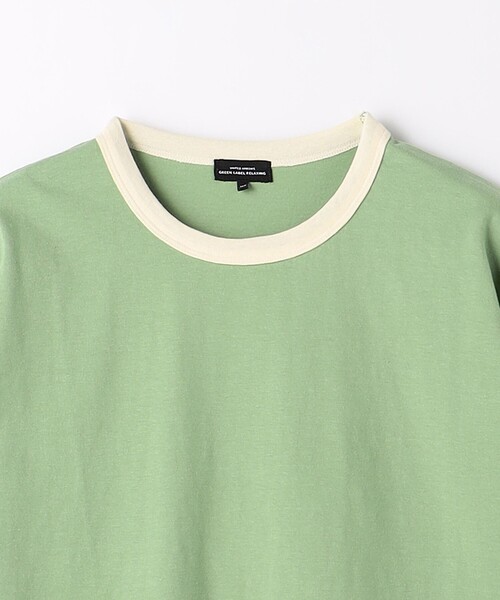green label relaxing（グリーンレーベルリラクシング）の「TJ 天竺 リンガー Tシャツ 140cm-160cm（Tシャツ/カットソー・キッズ・オフホワイト/ライム/ダークグレー/オレンジ・150cm/160cm/140cm）」の20枚目の写真