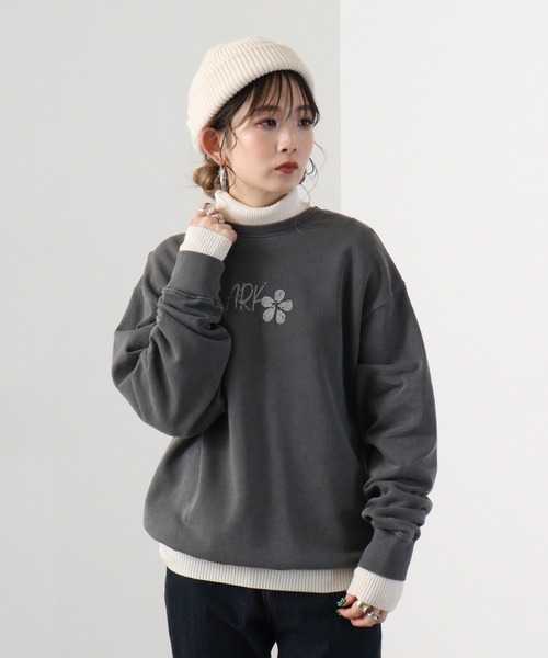 RE730(アールイーセブンサーティー)の「Vintage-like rose print loose sweat / ヴィンテージライク ローズプリント ルーズスウェット unisex(スウェット・メンズ・グレー系その他/グレー/グレー系その他2・M/L)」の4枚目の写真