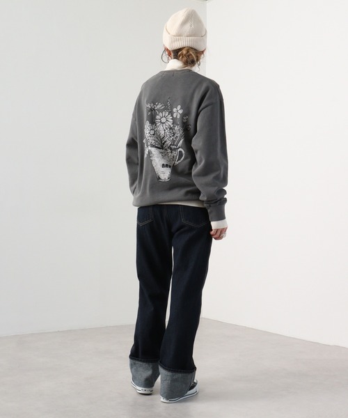 RE730(アールイーセブンサーティー)の「Vintage-like rose print loose sweat / ヴィンテージライク ローズプリント ルーズスウェット unisex(スウェット・メンズ・グレー系その他/グレー/グレー系その他2・M/L)」の9枚目の写真