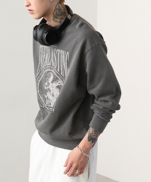 RE730(アールイーセブンサーティー)の「Vintage-like rose print loose sweat / ヴィンテージライク ローズプリント ルーズスウェット unisex(スウェット・メンズ・グレー系その他/グレー/グレー系その他2・M/L)」の11枚目の写真