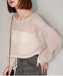 archives | ラメスパンコールメッシュドロストニット(ニット/セーター)