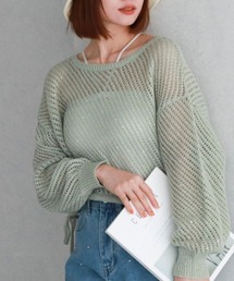 archives | ラメスパンコールメッシュドロストニット(ニット/セーター)