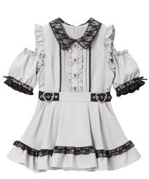 キラキラビジューオフショルフリルワンピース
