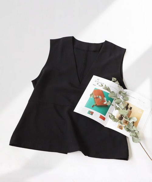 antiqua(アンティカ)の「Vネックベスト(ベスト・レディース・ブラック・FREE)」の15枚目の写真