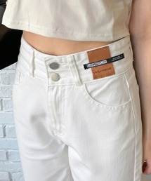 SHEPP（シープ）の「★春新色販売開始★【累計販売本数1万本!   お気に入り数3.5万人突破!】ダブルボタンでスタイルアップ♪ ダブルボタン パッチデザイン ハイウエスト ワイドストレートデニム（デニムパンツ）」