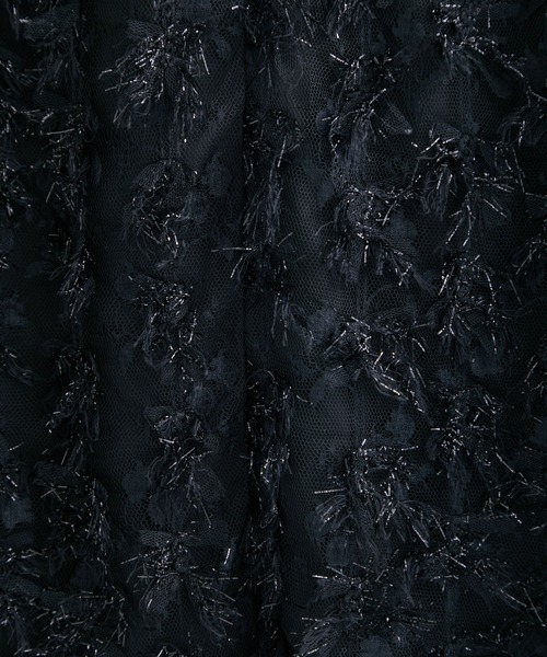 美品 TSURU by Mariko Oikawa ラメチュールレースブラウス