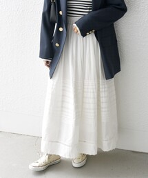 SHIPS any | SHIPS any:〈手洗い可能〉キャンブリック タック ギャザー スカート(スカート)