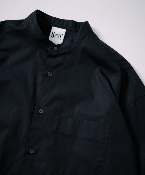 5525Gallery（ゴーゴーニーゴーギャラリー）の「SHIRT FIRSTHAND by 5525gallery/シャツファーストハンド バイ 5525ギャラリー SHFH STAND COLLAR SHIRTS / スタンドカラーシャツ / バンドカラーシャツ（シャツ/ブラウス・メンズ・ブラック/サックスブルー/グリーン/ホワイト・MEDIUM/LARGE/SMALL）」の7枚目の写真