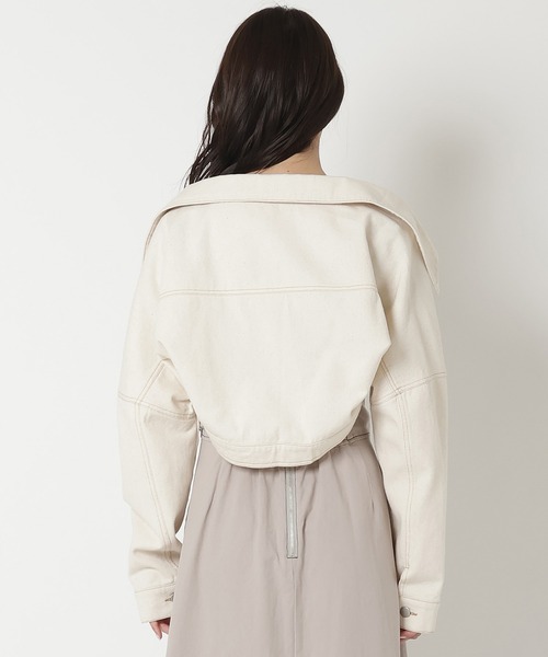 REDYAZEL（レディアゼル）の「デニムボレロジャケット（スーツジャケット・レディース・ブラック/ブルー/オフホワイト・FREE）」の15枚目の写真