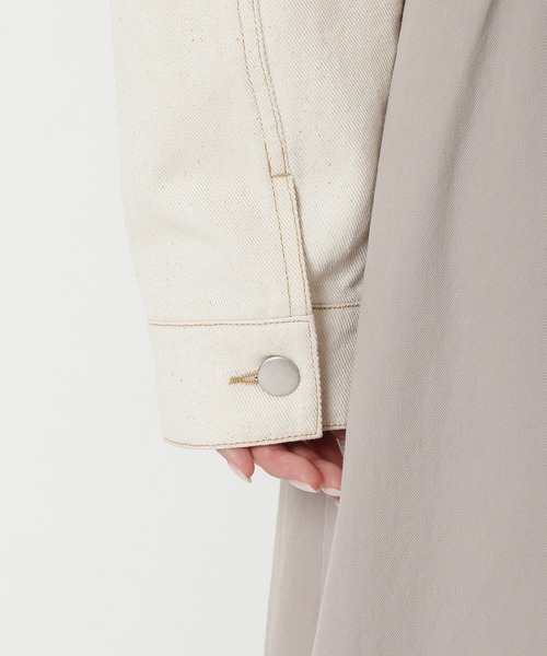 REDYAZEL（レディアゼル）の「デニムボレロジャケット（スーツジャケット・レディース・ブラック/ブルー/オフホワイト・FREE）」の8枚目の写真