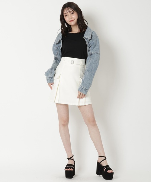 REDYAZEL（レディアゼル）の「デニムボレロジャケット（スーツジャケット・レディース・ブラック/ブルー/オフホワイト・FREE）」の18枚目の写真