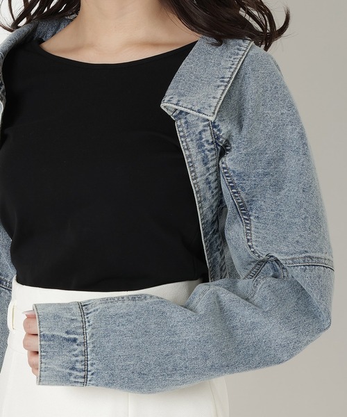 REDYAZEL（レディアゼル）の「デニムボレロジャケット（スーツジャケット・レディース・ブラック/ブルー/オフホワイト・FREE）」の19枚目の写真