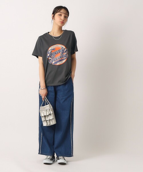 Cutie Blonde（キューティーブロンド）の「◆【洗える/プチプラ】プリントTシャツ（Tシャツ/カットソー・レディース・チャコール/ホワイト系その他/パープル系1/ホワイト系その他2・02/03/04）」の15枚目の写真