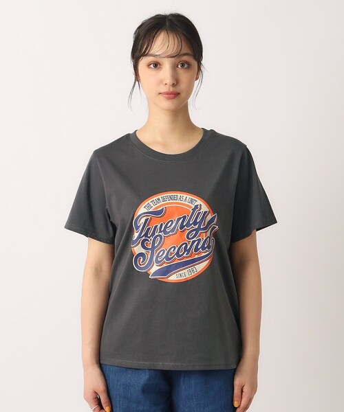 Cutie Blonde（キューティーブロンド）の「◆【洗える/プチプラ】プリントTシャツ（Tシャツ/カットソー・レディース・チャコール/ホワイト系その他/パープル系1/ホワイト系その他2・02/03/04）」の6枚目の写真