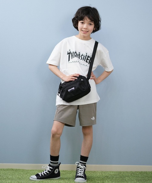 カモフラパックンチョポーチ　　心さん THRASHER/スラッシャー キッズ バック BAG ミニショルダーポーチ