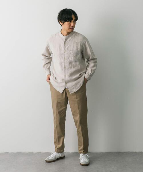 URBAN RESEARCH DOORS(アーバンリサーチドアーズ)の「シルケットリネン バンドカラーロングスリーブシャツ(シャツ/ブラウス・メンズ・アイボリー/グレー系その他/ブラウン系その他/ブルー系その他/インディゴブルー/ホワイト系その他・MEDIUM/LARGE/X-LARGE)」の12枚目の写真