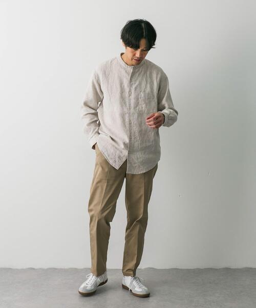 URBAN RESEARCH DOORS(アーバンリサーチドアーズ)の「シルケットリネン バンドカラーロングスリーブシャツ(シャツ/ブラウス・メンズ・アイボリー/グレー系その他/ブラウン系その他/ブルー系その他/インディゴブルー/ホワイト系その他・MEDIUM/LARGE/X-LARGE)」の13枚目の写真