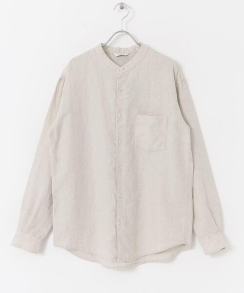 URBAN RESEARCH DOORS(アーバンリサーチドアーズ)の「シルケットリネン バンドカラーロングスリーブシャツ(シャツ/ブラウス・メンズ・アイボリー/グレー系その他/ブラウン系その他/ブルー系その他/インディゴブルー/ホワイト系その他・MEDIUM/LARGE/X-LARGE)」の14枚目の写真