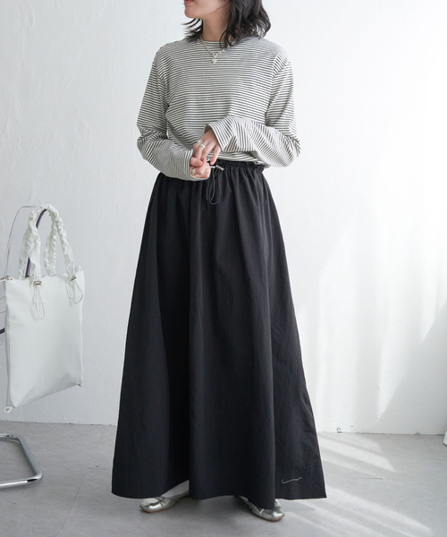 VENCEEXCHANGE（ヴァンスエクスチェンジ）の「綿天竺×合繊ワンピース（ワンピース・レディース・その他2/その他3/オフホワイト/チャコールグレー/ブラック・M）」の5枚目の写真