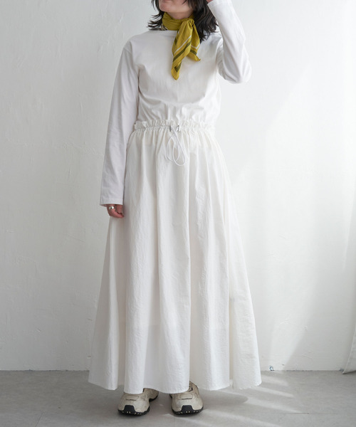 VENCEEXCHANGE（ヴァンスエクスチェンジ）の「綿天竺×合繊ワンピース（ワンピース・レディース・その他2/その他3/オフホワイト/チャコールグレー/ブラック・M）」の6枚目の写真