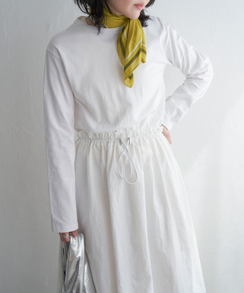 VENCEEXCHANGE（ヴァンスエクスチェンジ）の「綿天竺×合繊ワンピース（ワンピース・レディース・その他2/その他3/オフホワイト/チャコールグレー/ブラック・M）」の8枚目の写真