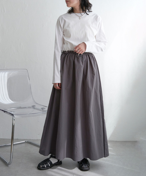 VENCEEXCHANGE（ヴァンスエクスチェンジ）の「綿天竺×合繊ワンピース（ワンピース・レディース・その他2/その他3/オフホワイト/チャコールグレー/ブラック・M）」の11枚目の写真