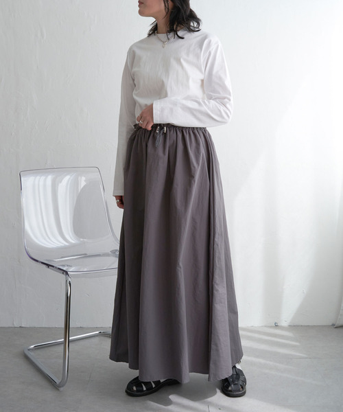 VENCEEXCHANGE（ヴァンスエクスチェンジ）の「綿天竺×合繊ワンピース（ワンピース・レディース・その他2/その他3/オフホワイト/チャコールグレー/ブラック・M）」の12枚目の写真