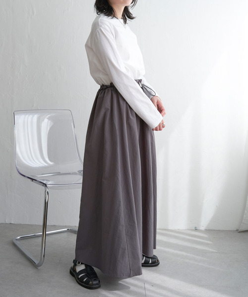 VENCEEXCHANGE（ヴァンスエクスチェンジ）の「綿天竺×合繊ワンピース（ワンピース・レディース・その他2/その他3/オフホワイト/チャコールグレー/ブラック・M）」の13枚目の写真