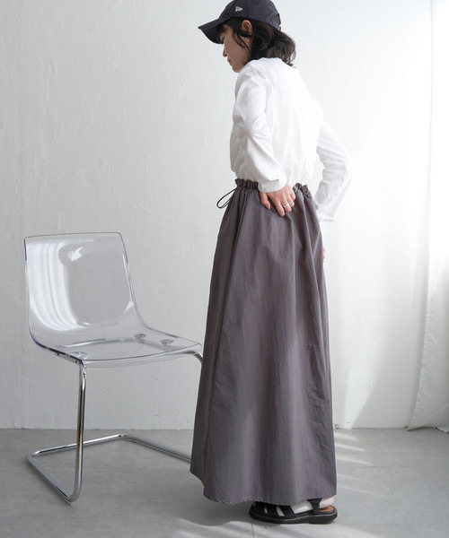 VENCEEXCHANGE（ヴァンスエクスチェンジ）の「綿天竺×合繊ワンピース（ワンピース・レディース・その他2/その他3/オフホワイト/チャコールグレー/ブラック・M）」の14枚目の写真