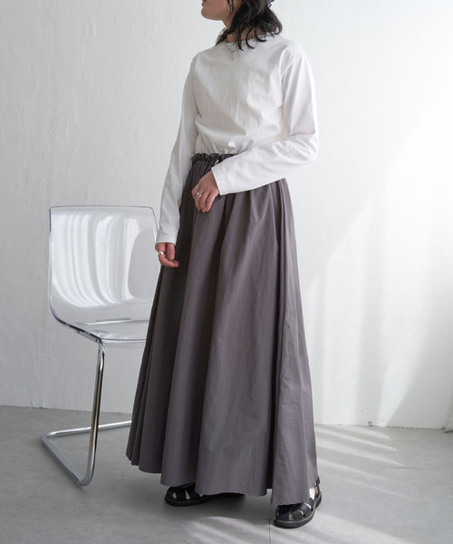 VENCEEXCHANGE（ヴァンスエクスチェンジ）の「綿天竺×合繊ワンピース（ワンピース・レディース・その他2/その他3/オフホワイト/チャコールグレー/ブラック・M）」の15枚目の写真