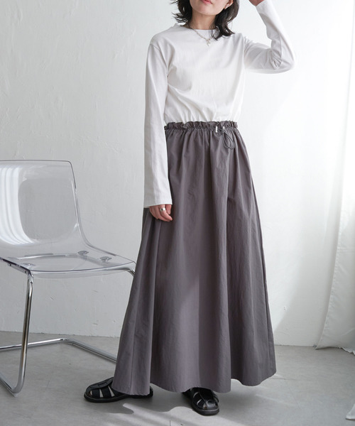 VENCEEXCHANGE（ヴァンスエクスチェンジ）の「綿天竺×合繊ワンピース（ワンピース・レディース・その他2/その他3/オフホワイト/チャコールグレー/ブラック・M）」の18枚目の写真