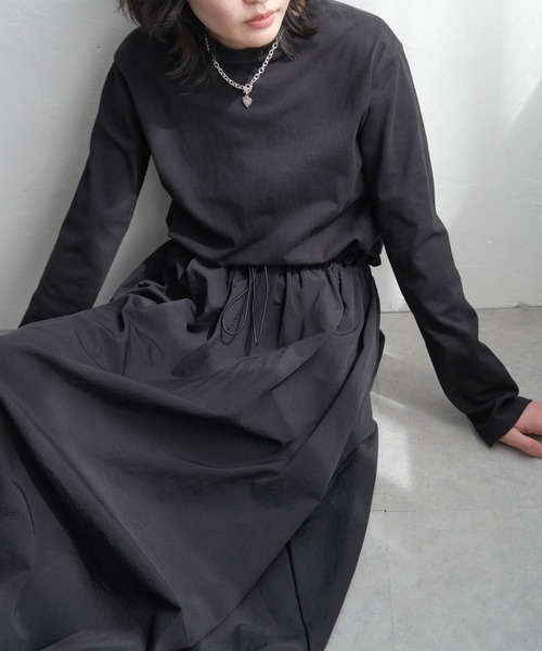 VENCEEXCHANGE（ヴァンスエクスチェンジ）の「綿天竺×合繊ワンピース（ワンピース・レディース・その他2/その他3/オフホワイト/チャコールグレー/ブラック・M）」の21枚目の写真