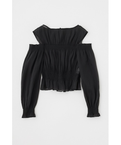 MOUSSY(マウジー)の「SHEER GATHER ブラウス(シャツ/ブラウス・レディース・ブラウン/ライトグレー/ブラック・FREE)」の11枚目の写真