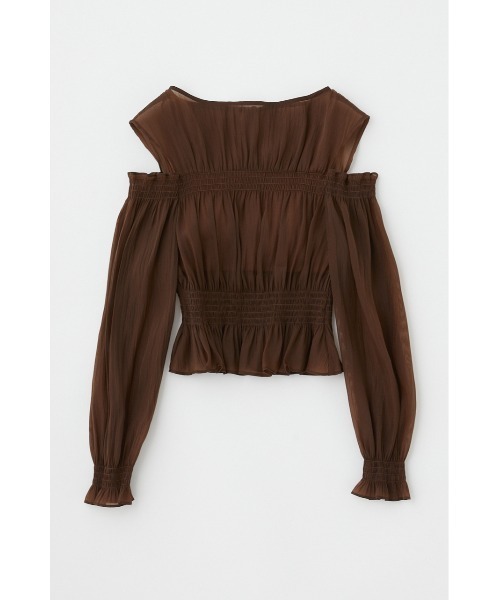MOUSSY(マウジー)の「SHEER GATHER ブラウス(シャツ/ブラウス・レディース・ブラウン/ライトグレー/ブラック・FREE)」の13枚目の写真