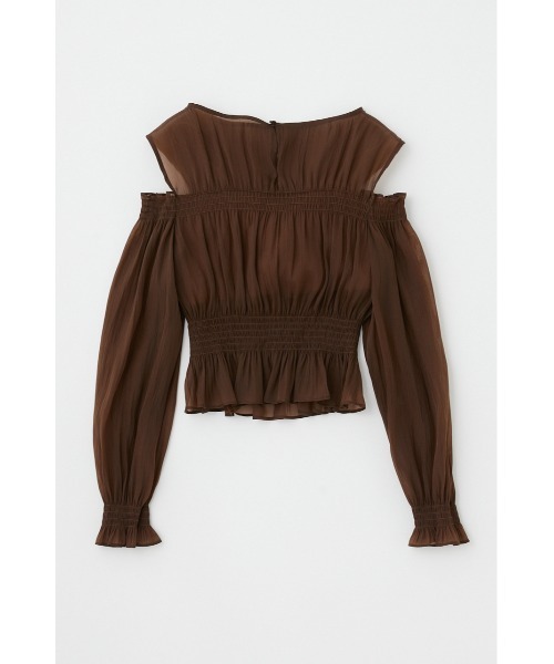 MOUSSY(マウジー)の「SHEER GATHER ブラウス(シャツ/ブラウス・レディース・ブラウン/ライトグレー/ブラック・FREE)」の14枚目の写真