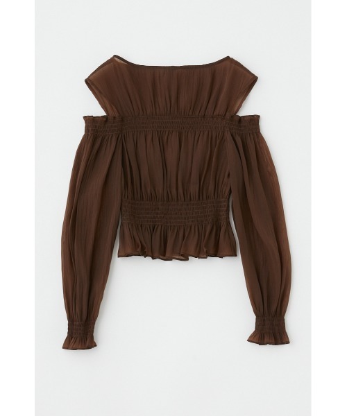 MOUSSY(マウジー)の「SHEER GATHER ブラウス(シャツ/ブラウス・レディース・ブラウン/ライトグレー/ブラック・FREE)」の15枚目の写真