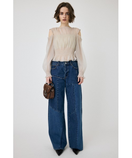 MOUSSY(マウジー)の「SHEER GATHER ブラウス(シャツ/ブラウス・レディース・ブラウン/ライトグレー/ブラック・FREE)」の21枚目の写真