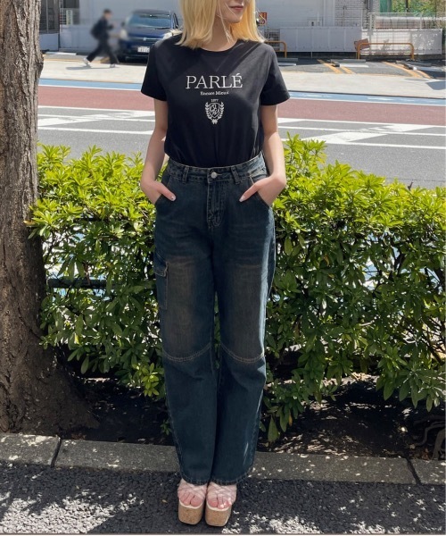 one way（ワンウェイ）の「ガーリーエンブレムＴシャツ（Tシャツ/カットソー・レディース・ブラック/ピンク/ホワイト系その他/ホワイト/ホワイト×ブルー/ライトベージュ・FREE）」の19枚目の写真
