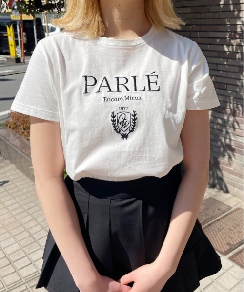 one way（ワンウェイ）の「ガーリーエンブレムＴシャツ（Tシャツ/カットソー・レディース・ブラック/ピンク/ホワイト系その他/ホワイト/ホワイト×ブルー/ライトベージュ・FREE）」の7枚目の写真
