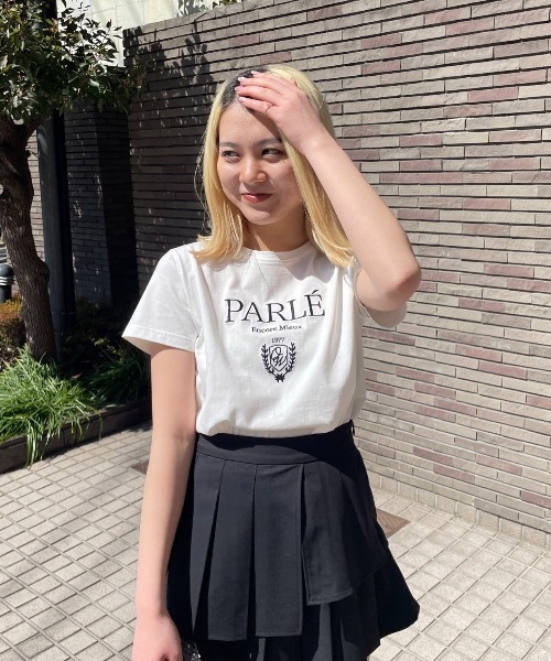 one way（ワンウェイ）の「ガーリーエンブレムＴシャツ（Tシャツ/カットソー・レディース・ブラック/ピンク/ホワイト系その他/ホワイト/ホワイト×ブルー/ライトベージュ・FREE）」の9枚目の写真