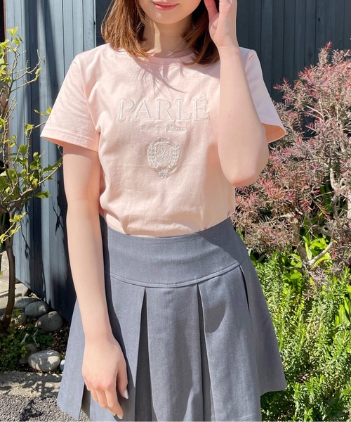 one way（ワンウェイ）の「ガーリーエンブレムＴシャツ（Tシャツ/カットソー・レディース・ブラック/ピンク/ホワイト系その他/ホワイト/ホワイト×ブルー/ライトベージュ・FREE）」の13枚目の写真
